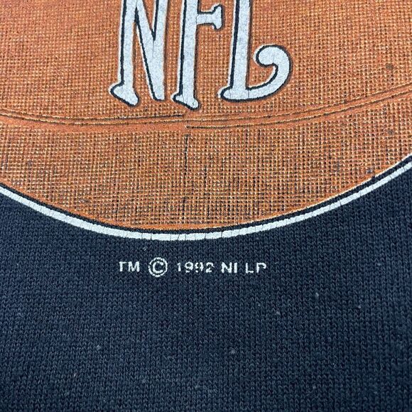 Vintage Miami Dolphins Sweatshirt Mens Large Black Logo 7 NFL Football 1992 - Picture 5 of 10